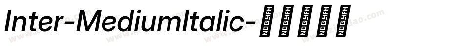 Inter-MediumItalic字体转换