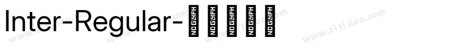 Inter-Regular字体转换