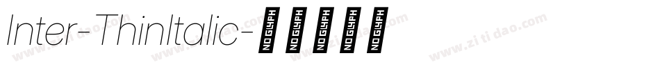 Inter-ThinItalic字体转换