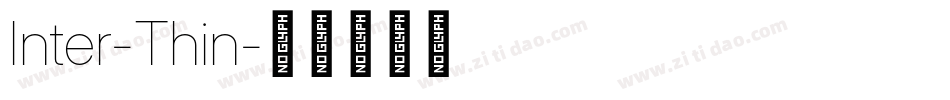 Inter-Thin字体转换