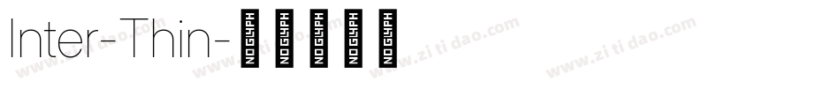 Inter-Thin字体转换