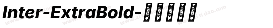 Inter-ExtraBold字体转换