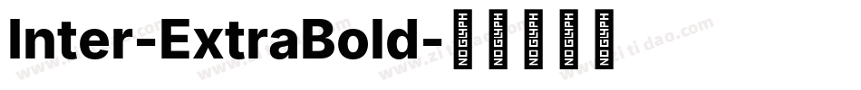 Inter-ExtraBold字体转换