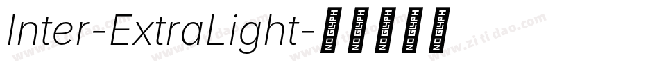 Inter-ExtraLight字体转换