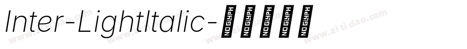Inter-LightItalic字体转换