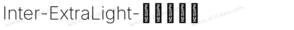 Inter-ExtraLight字体转换