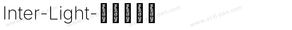 Inter-Light字体转换
