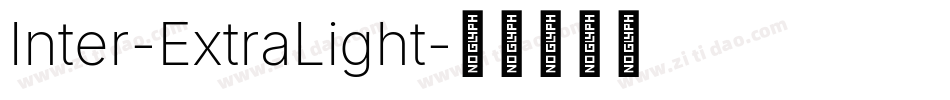 Inter-ExtraLight字体转换