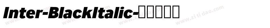 Inter-BlackItalic字体转换