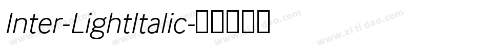 Inter-LightItalic字体转换