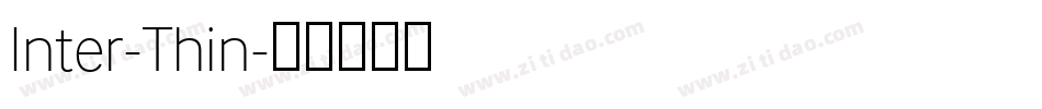 Inter-Thin字体转换