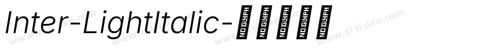Inter-LightItalic字体转换