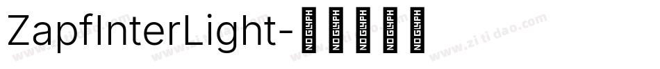 ZapfInterLight字体转换