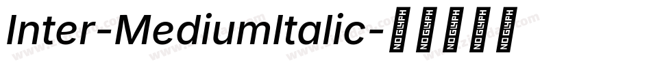Inter-MediumItalic字体转换