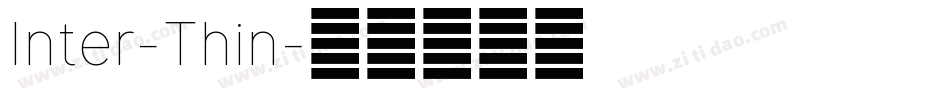 Inter-Thin字体转换