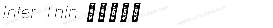 Inter-Thin字体转换