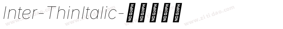 Inter-ThinItalic字体转换