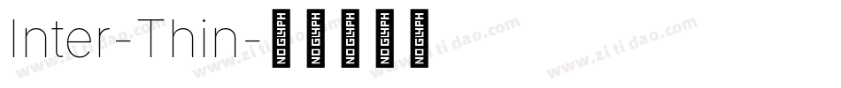 Inter-Thin字体转换