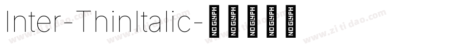 Inter-ThinItalic字体转换