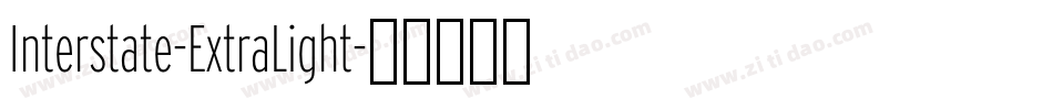 Interstate-ExtraLight字体转换