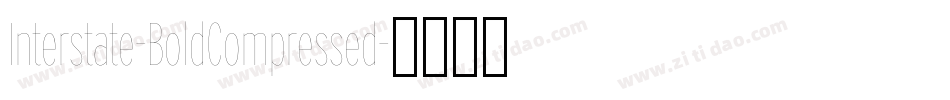 Interstate-BoldCompressed字体转换