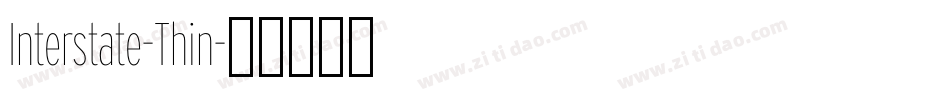 Interstate-Thin字体转换