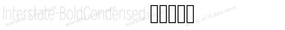 Interstate-BoldCondensed字体转换