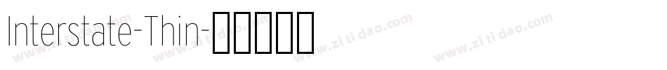 Interstate-Thin字体转换