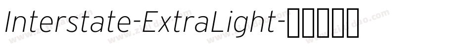 Interstate-ExtraLight字体转换