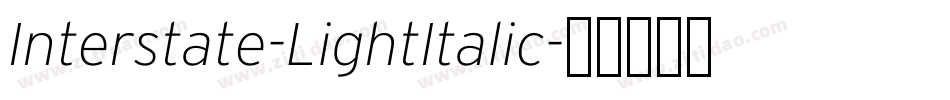 Interstate-LightItalic字体转换