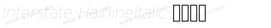 Interstate-HairlineItalic字体转换