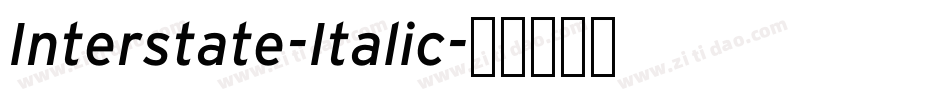 Interstate-Italic字体转换