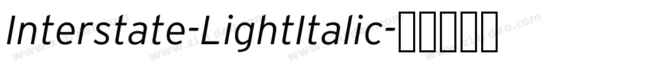 Interstate-LightItalic字体转换
