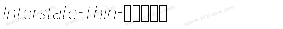 Interstate-Thin字体转换