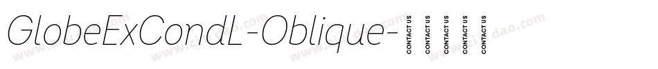 GlobeExCondL-Oblique字体转换