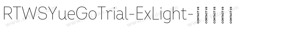 RTWSYueGoTrial-ExLight字体转换
