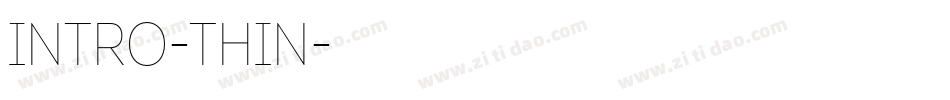 Intro-Thin字体转换