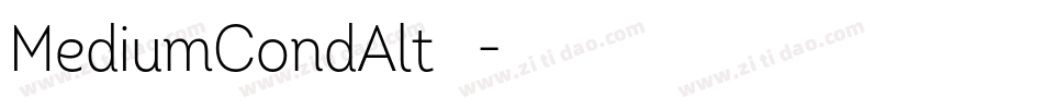 MediumCondAlt转换器字体转换