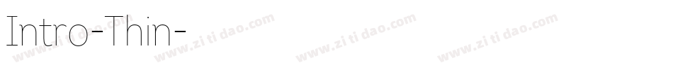 Intro-Thin字体转换