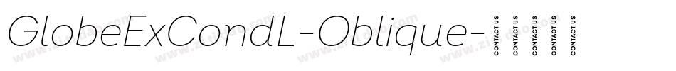 GlobeExCondL-Oblique字体转换