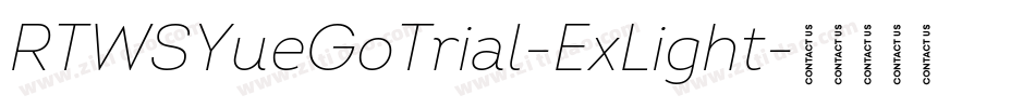 RTWSYueGoTrial-ExLight字体转换