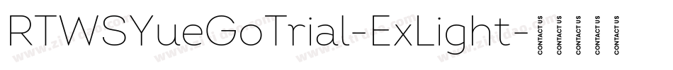 RTWSYueGoTrial-ExLight字体转换