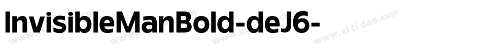 InvisibleManBold-deJ6字体转换