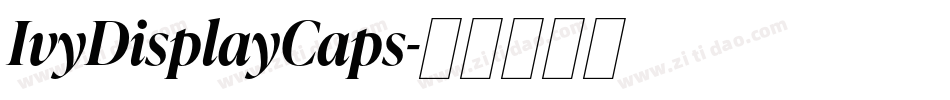IvyDisplayCaps字体转换