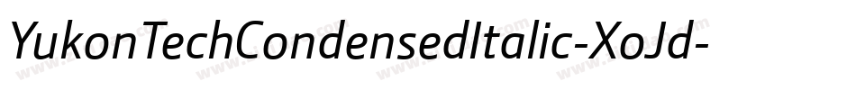 YukonTechCondensedItalic-XoJd字体转换