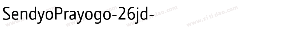 SendyoPrayogo-26jd字体转换
