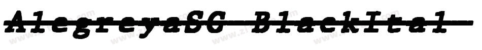 AlegreyaSC-BlackItal字体转换