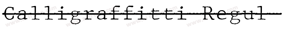 Calligraffitti-Regul字体转换