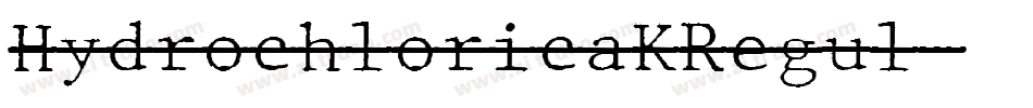 HydrochloricaKRegul字体转换