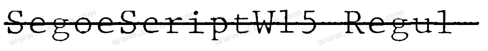 SegoeScriptW15-Regul字体转换